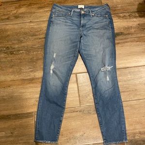 Denim skinny ankle jeans